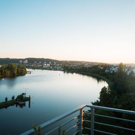Penthouse Wohnung Mit Schoenem Moselblick In Metternich Koblenz  Exteriör bild