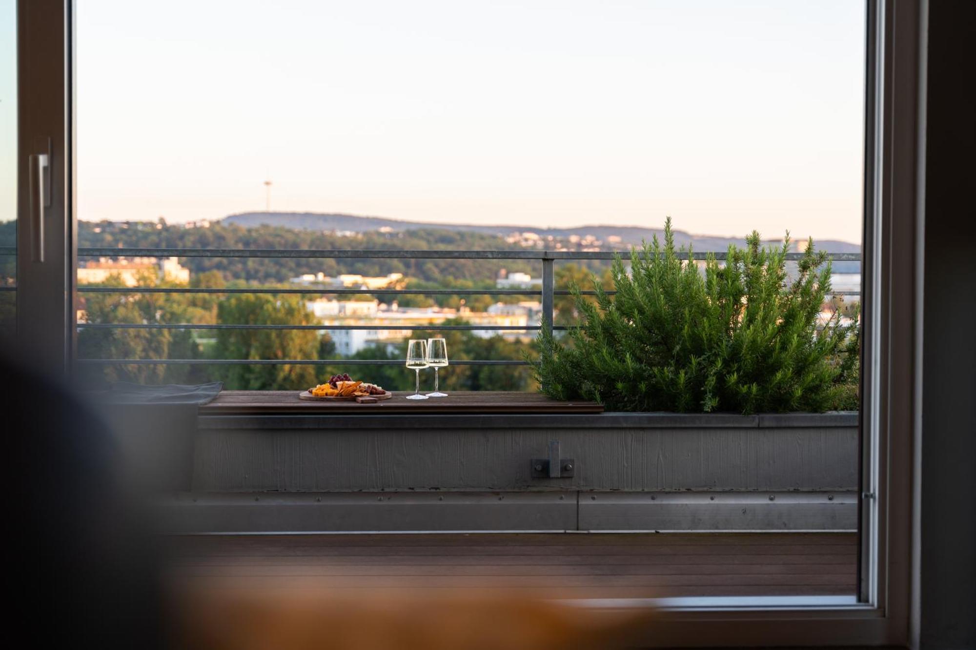 Penthouse Wohnung Mit Schoenem Moselblick In Metternich Koblenz  Exteriör bild