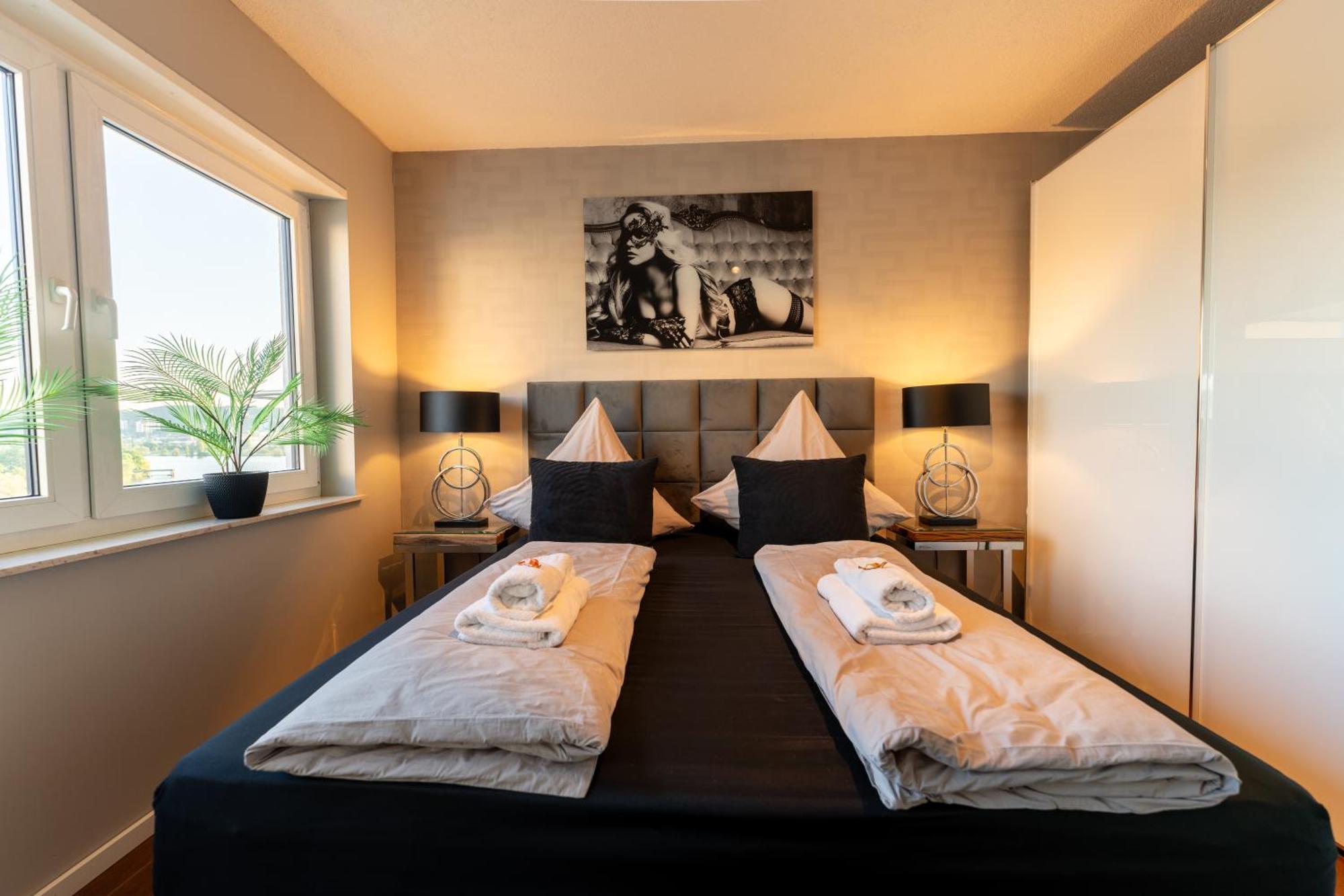 Penthouse Wohnung Mit Schoenem Moselblick In Metternich Koblenz  Exteriör bild